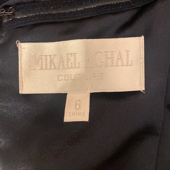 NWT Mikael Aghal Navy formal corset gown size 6 - Picture 5 of 7